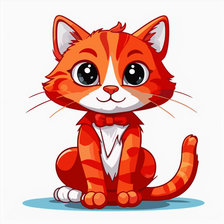 Схема вышивки «Рыжий котик»