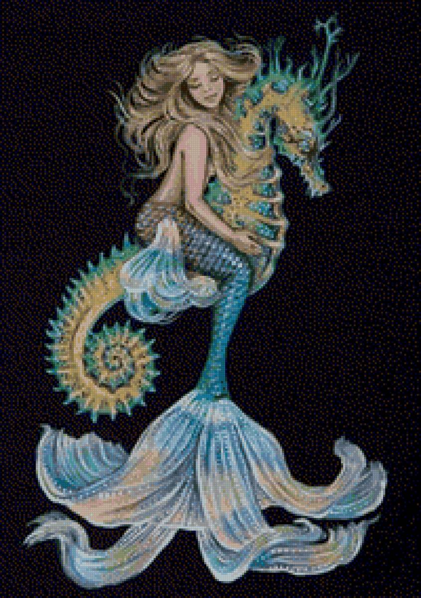 Sirena en caballo de mar - предпросмотр