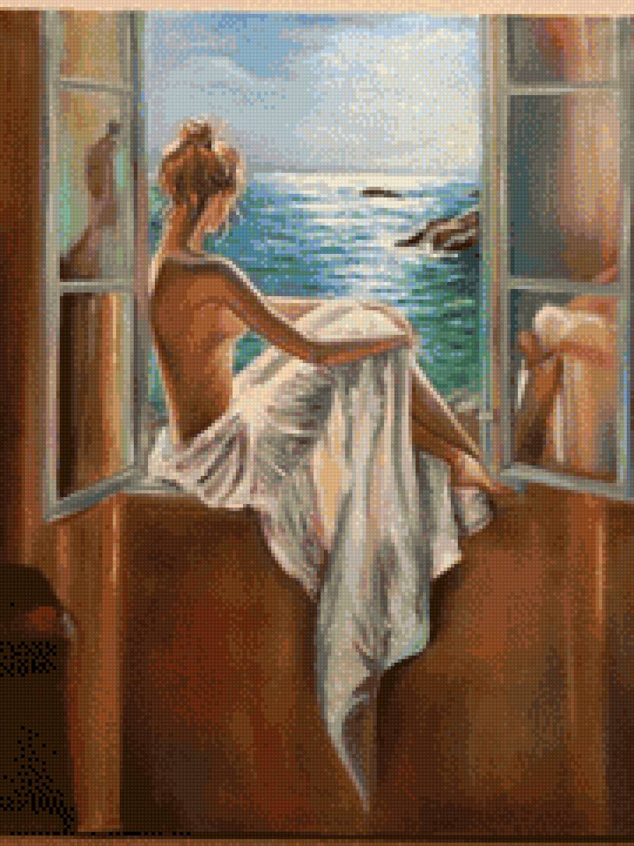 Contemplado la playa - предпросмотр