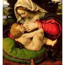 Схема вышивки «María da de lactar a Jesús»