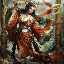 Схема вышивки «Фэнтэзи гейша»