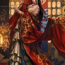 Схема вышивки «Гейша»