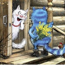 Схема вышивки «Гость с букетом»