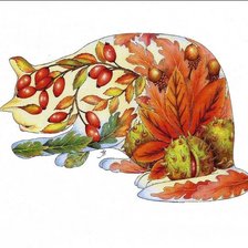 Схема вышивки «Gato florido»