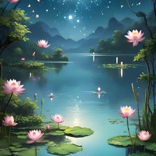 Схема вышивки «Кувшинки 2»