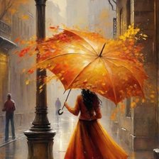 Схема вышивки «ДЕВУШКА С ЗОНТОМ»