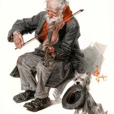 Схема вышивки «Violinista callejero»