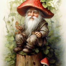 Схема вышивки «дед- мухомор»