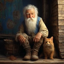 домовой с рыжим котом