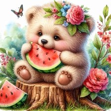 Схема вышивки «Медведь»