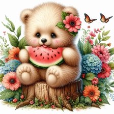 Схема вышивки «Медведь»