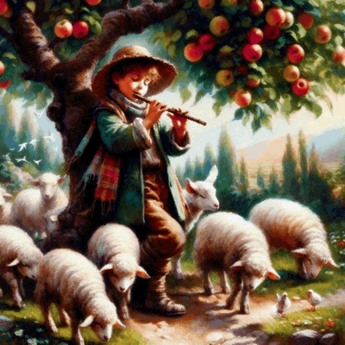 Пастух и овечки - предпросмотр