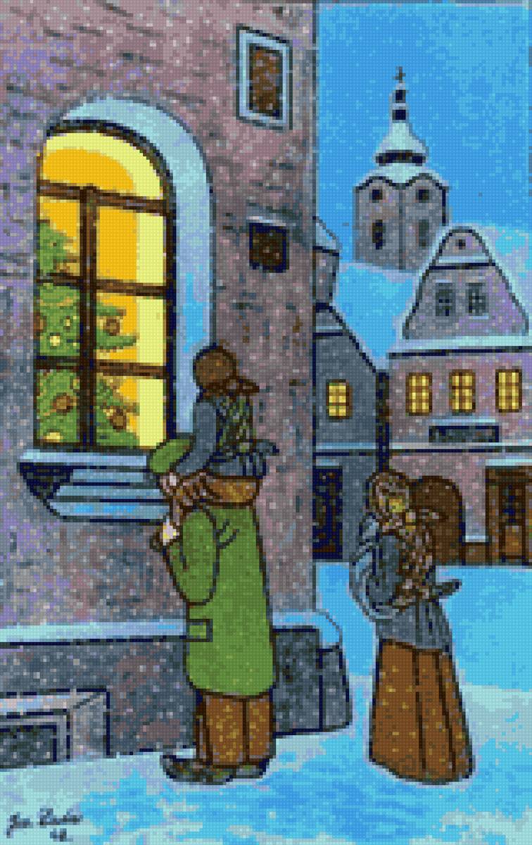 Familia contemplado la navidad - предпросмотр