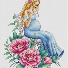 Схема вышивки «Mujer embarazada»