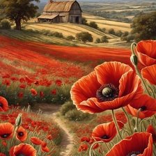 Схема вышивки «Маки»