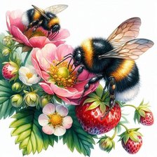 Схема вышивки «шмель»