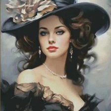 Схема вышивки «Леди в чёрном»