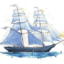 Схема вышивки «Корабль»