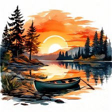 Схема вышивки «Красивый закат»