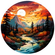 Схема вышивки «Закат»