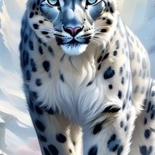 Схема вышивки «Leopardo blanco»