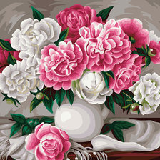 Схема вышивки «Пионы»