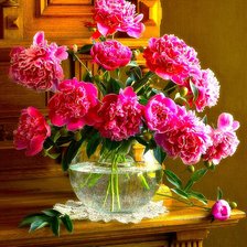 Схема вышивки «Пионы»