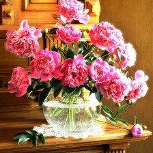 Схема вышивки «Пионы»