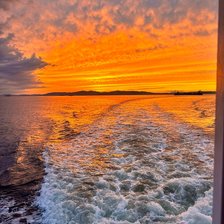 Схема вышивки «Закат на морской прогулке»