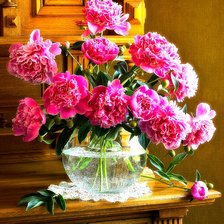 Схема вышивки «Пионы»