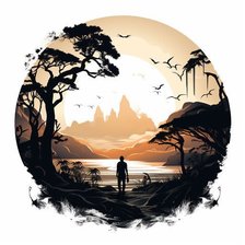 Схема вышивки «заката»