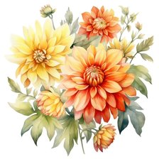 Схема вышивки «Георгины»