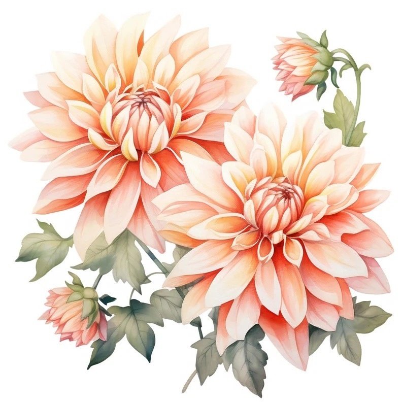 Георгины - оригинал