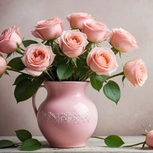 Схема вышивки «персиковые розы»