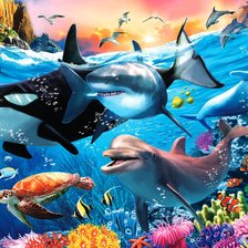 Схема вышивки «Подводный мир»