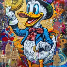 Схема вышивки «Скрудж Макдак»