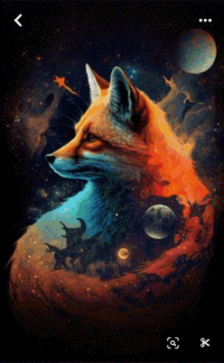 Лиса - лиса, космос - предпросмотр