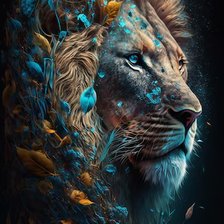 Схема вышивки «Лев»