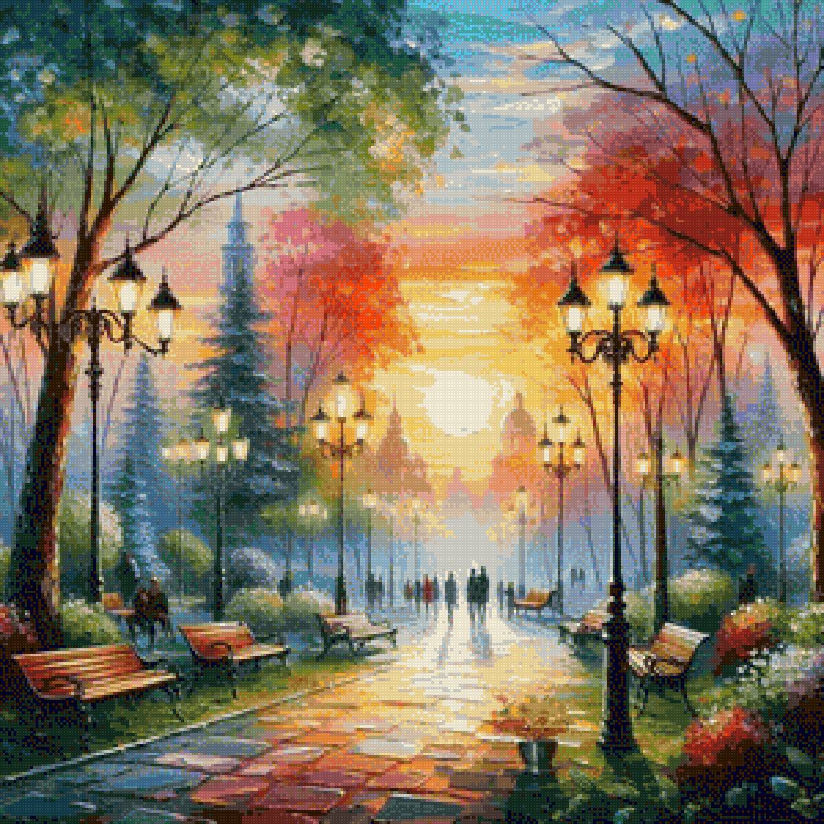 Plimbare in parc - arta digitala - предпросмотр