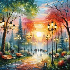 Схема вышивки «Plimbare in parc»