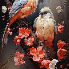 Схема вышивки «птицы»