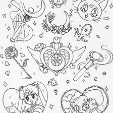 Схема вышивки «Сейлор Мун маленькие картинки»