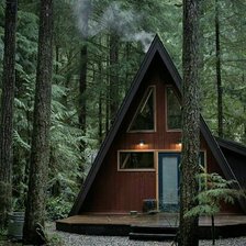 Схема вышивки «Домик в лесу»