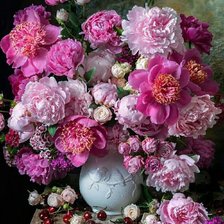 Схема вышивки «Пионы»