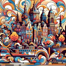 Схема вышивки «город»