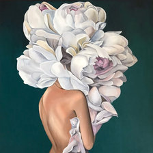 Схема вышивки «девушка цветок2»