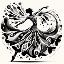 Схема вышивки «танец»