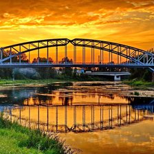 Схема вышивки «закат над Мстой»