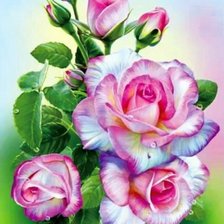 Схема вышивки «Букет роз»