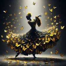 Схема вышивки «Жёлтые бабочки»